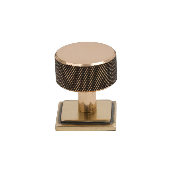 SHOW 32mm Polished Bronze Brompton Cabinet Knob - Square Rose