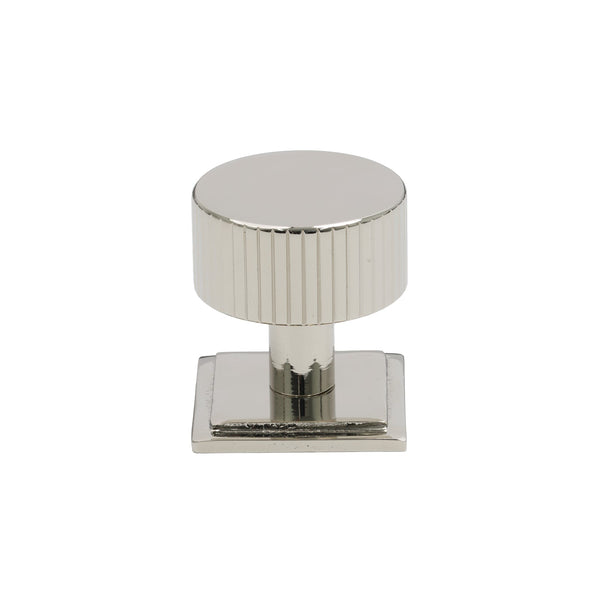 SHOW 32mm Polished Nickel Judd Cabinet Knob - Square Rose