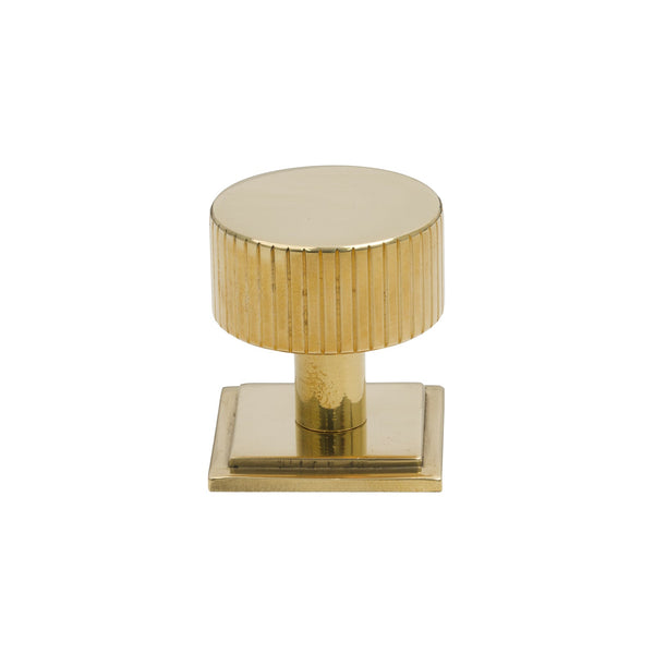 SHOW 32mm Polished Brass Judd Cabinet Knob - Square Rose