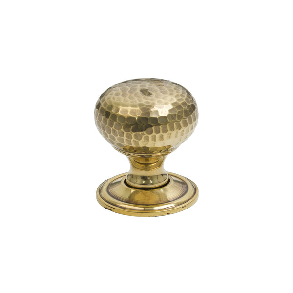 SHOW 32mm Antique Brass Hammered Mushroom Cabinet Knob