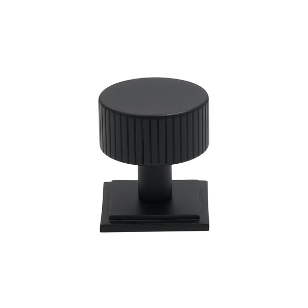 SHOW 32mm Matt Black Judd Cabinet Knob - Square Rose