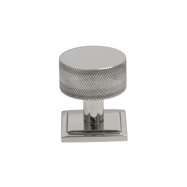 SHOW 32mm Polished Marine Stainless Steel Brompton Cabinet Knob - Square Rose