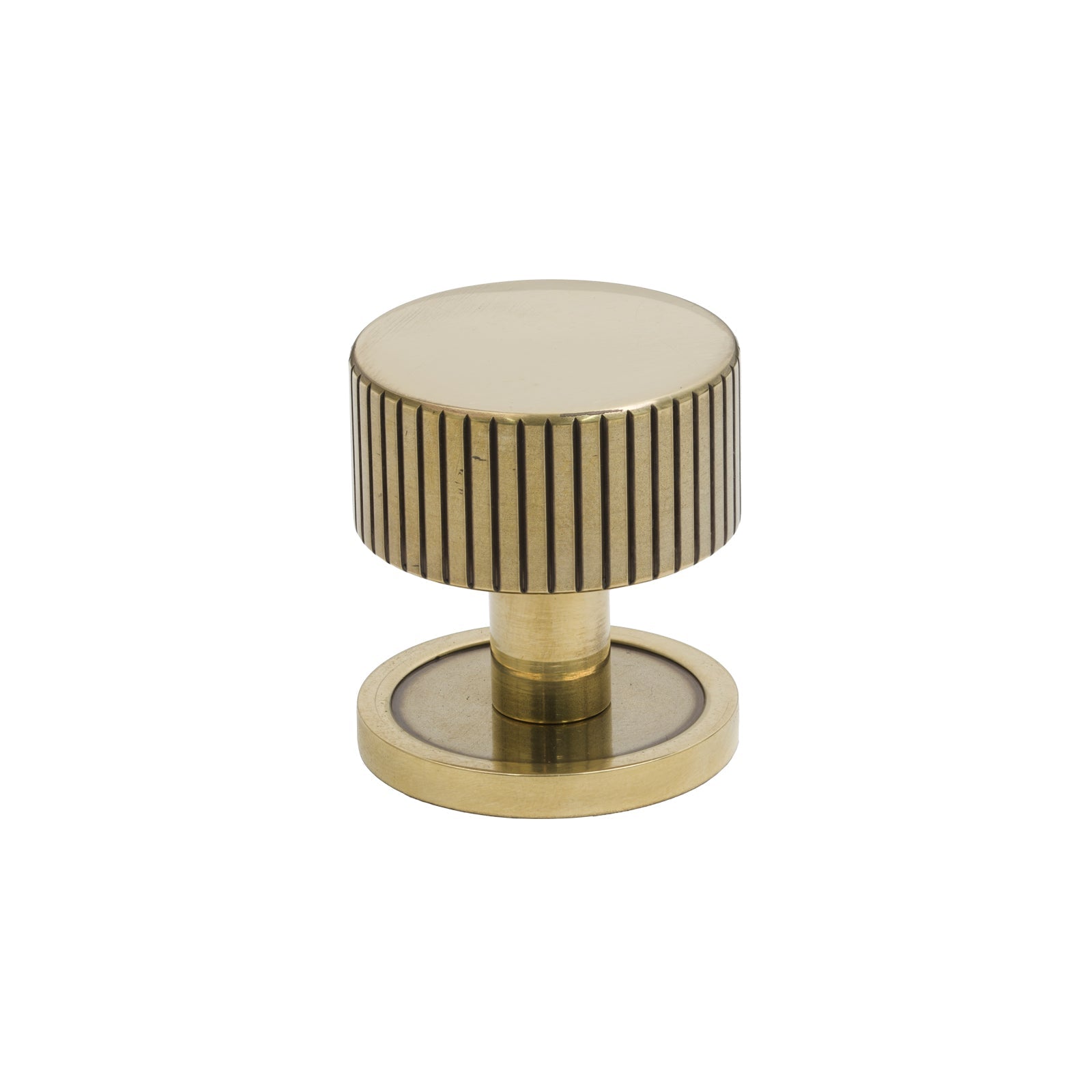 SHOW 32mm Antique Brass Judd Cabinet Knob - Round Rose