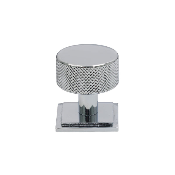 SHOW 32mm Polished Chrome Brompton Cabinet Knob - Square Rose