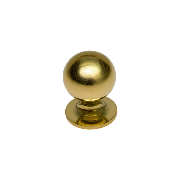   Image of 32mm Unlacquered Brass Ball Cabinet Knob