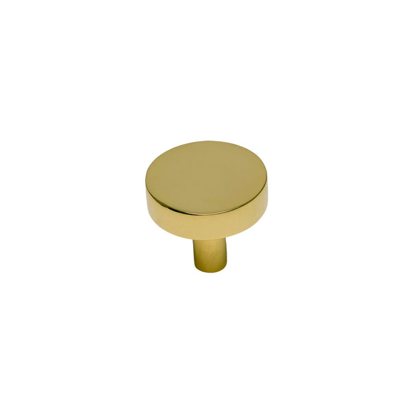   Image of 32mm Unlacquered Brass Disc Cabinet Knob