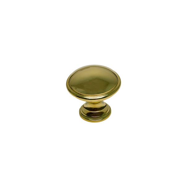   Image of 32mm Unlacquered Brass Domed Cabinet Knob