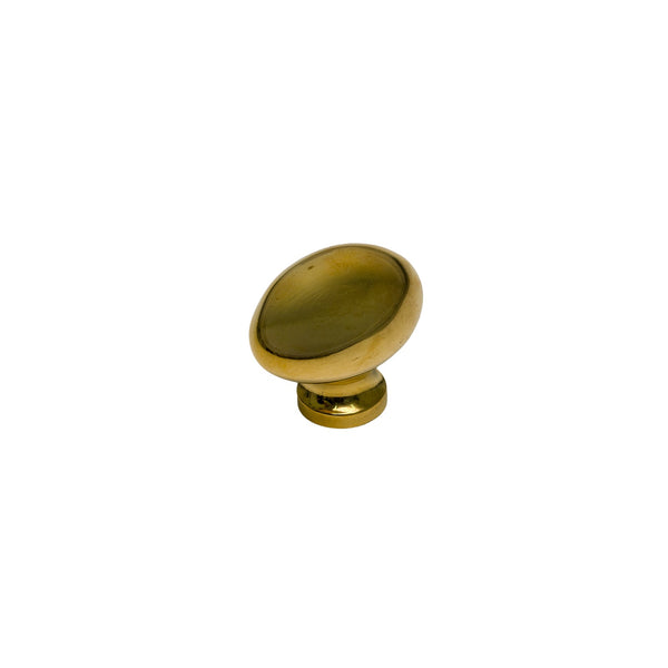   Image of 32mm Unlacquered Brass Victorian Oval Cabinet Knob