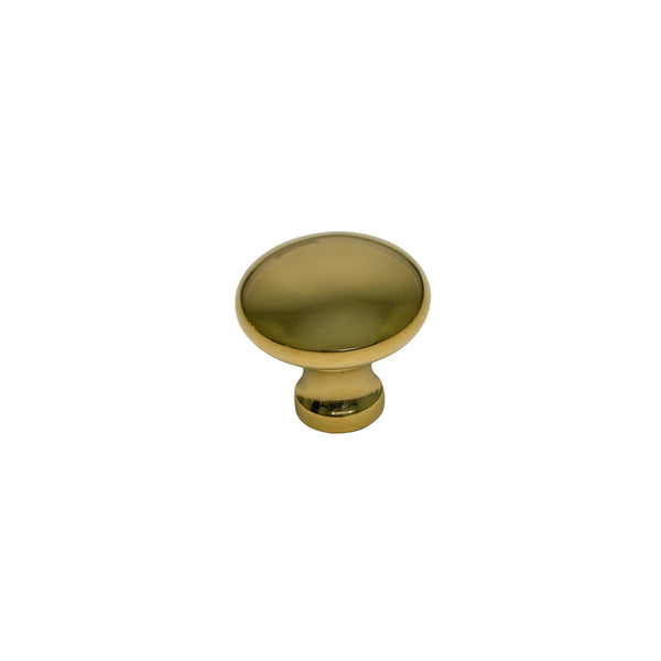   Image of 32mm Unlacquered Brass Victorian Round Cabinet Knob