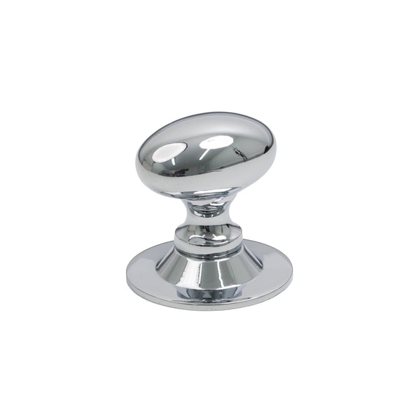 SHOW 33mm Polished Nickel Oval Cabinet Knob on Rose