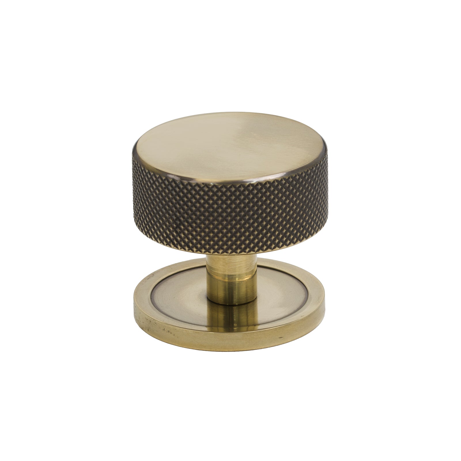 SHOW 38mm Antique Brass Brompton Cabinet Knob - Round Rose