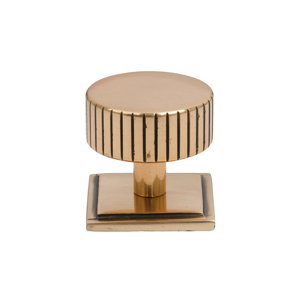 SHOW 38mm Polished Bronze Judd Cabinet Knob - Square Rose