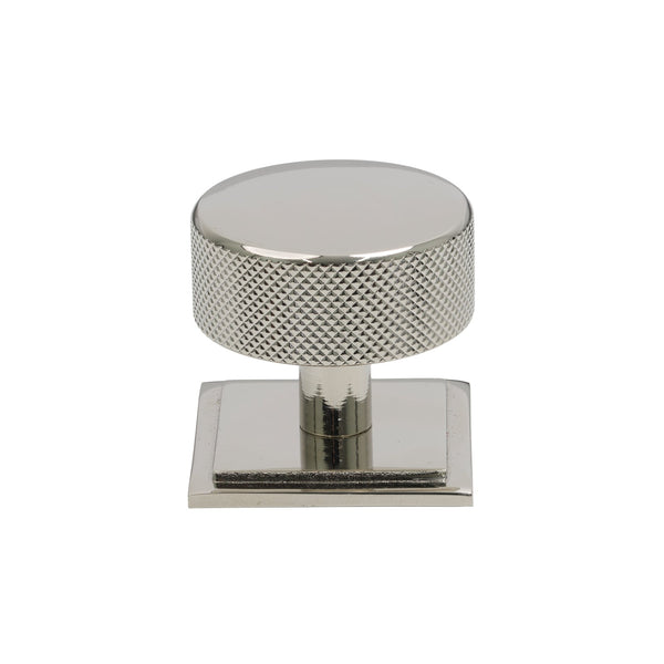 SHOW 38mm Polished Nickel Brompton Cabinet Knob - Square Rose