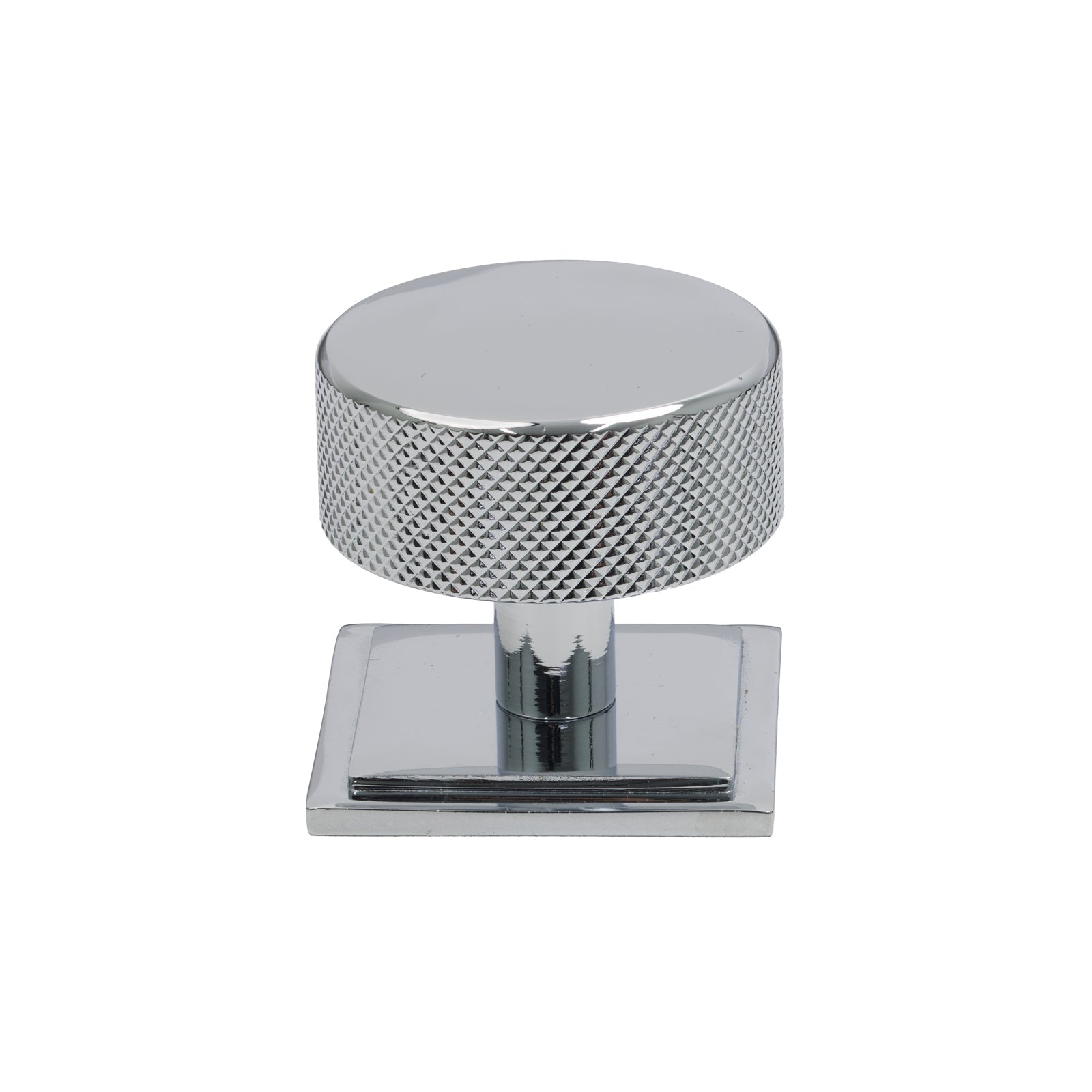 SHOW 38mm Polished Chrome Brompton Cabinet Knob - Square Rose