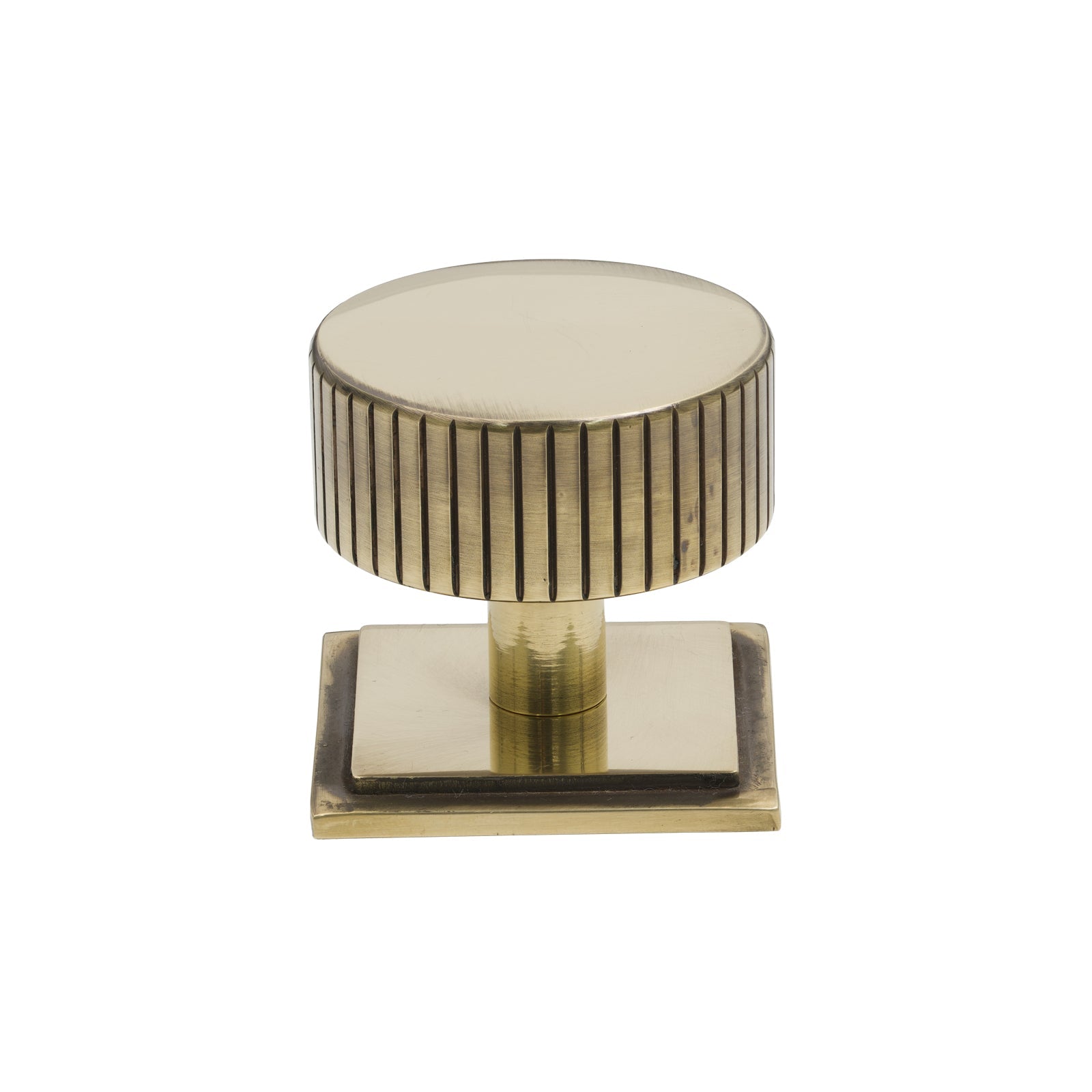 SHOW 38mm Antique Brass Judd Cabinet Knob - Square Rose