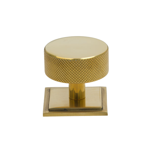 SHOW 38mm Polished Brass Brompton Cabinet Knob - Square Rose