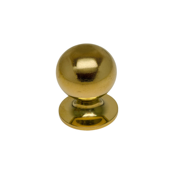   Image of 38mm Unlacquered Brass Ball Cabinet Knob