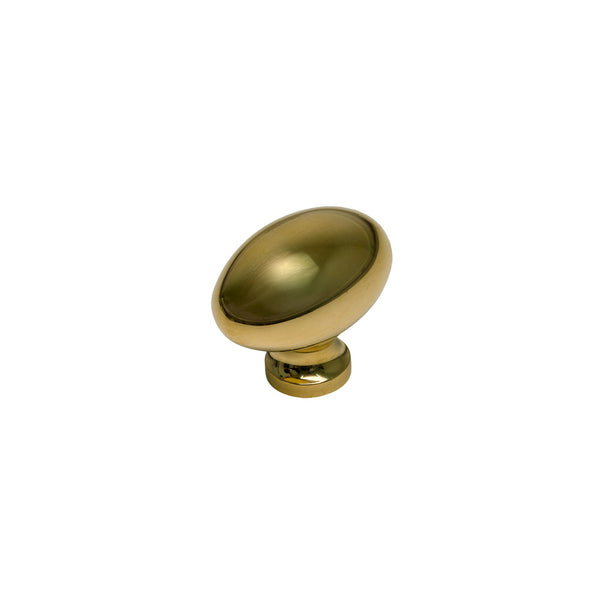   Image of 38mm Unlacquered Brass Victorian Oval Cabinet Knob