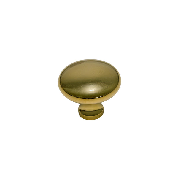   Image of 38mm Unlacquered Brass Victorian Round Cabinet Knob