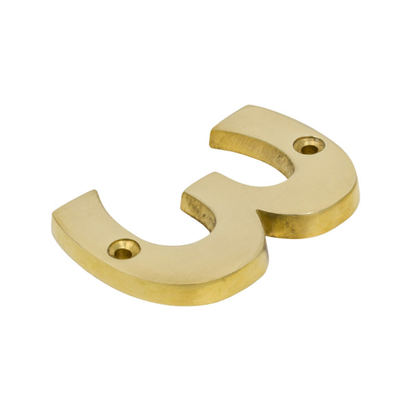 SHOW Polished Brass Front Door Number 3