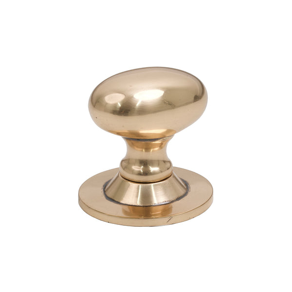 SHOW 40mm Polished Chrome Oval Cabinet Knob on Rose