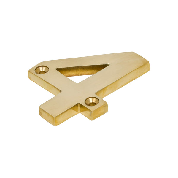 SHOW Polished Brass Front Door Number 4