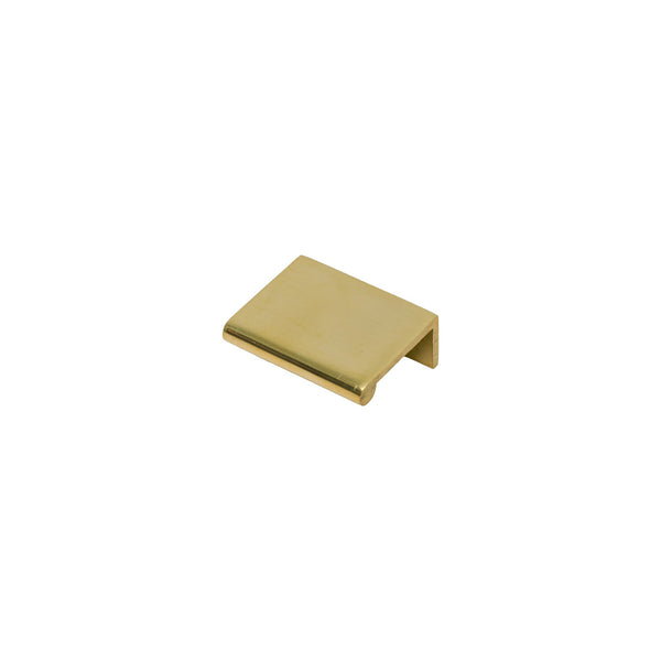   Image of 50mm Unlacquered Brass Rounded Edge Pull - Rear Fix