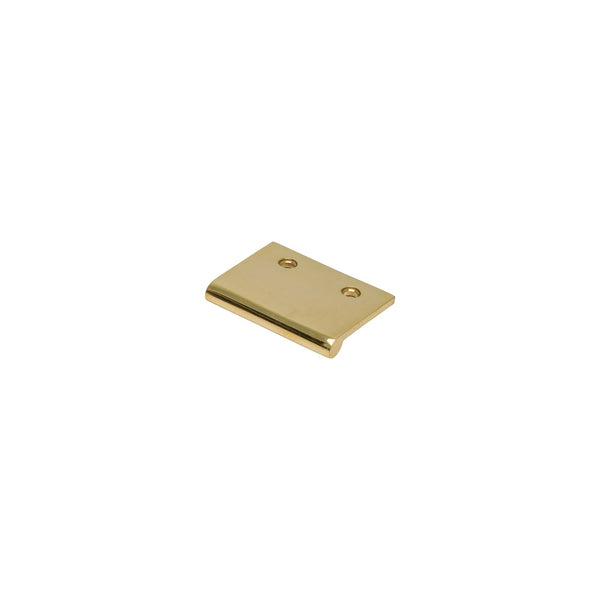   Image of 50mm Unlacquered Brass Rounded Edge Pull - Top Fix