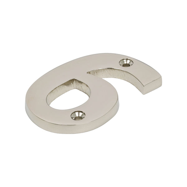 SHOW Polished Nickel Front Door Number 6
