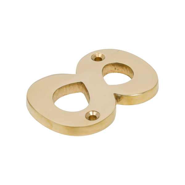 SHOW Polished Brass Front Door Number 8