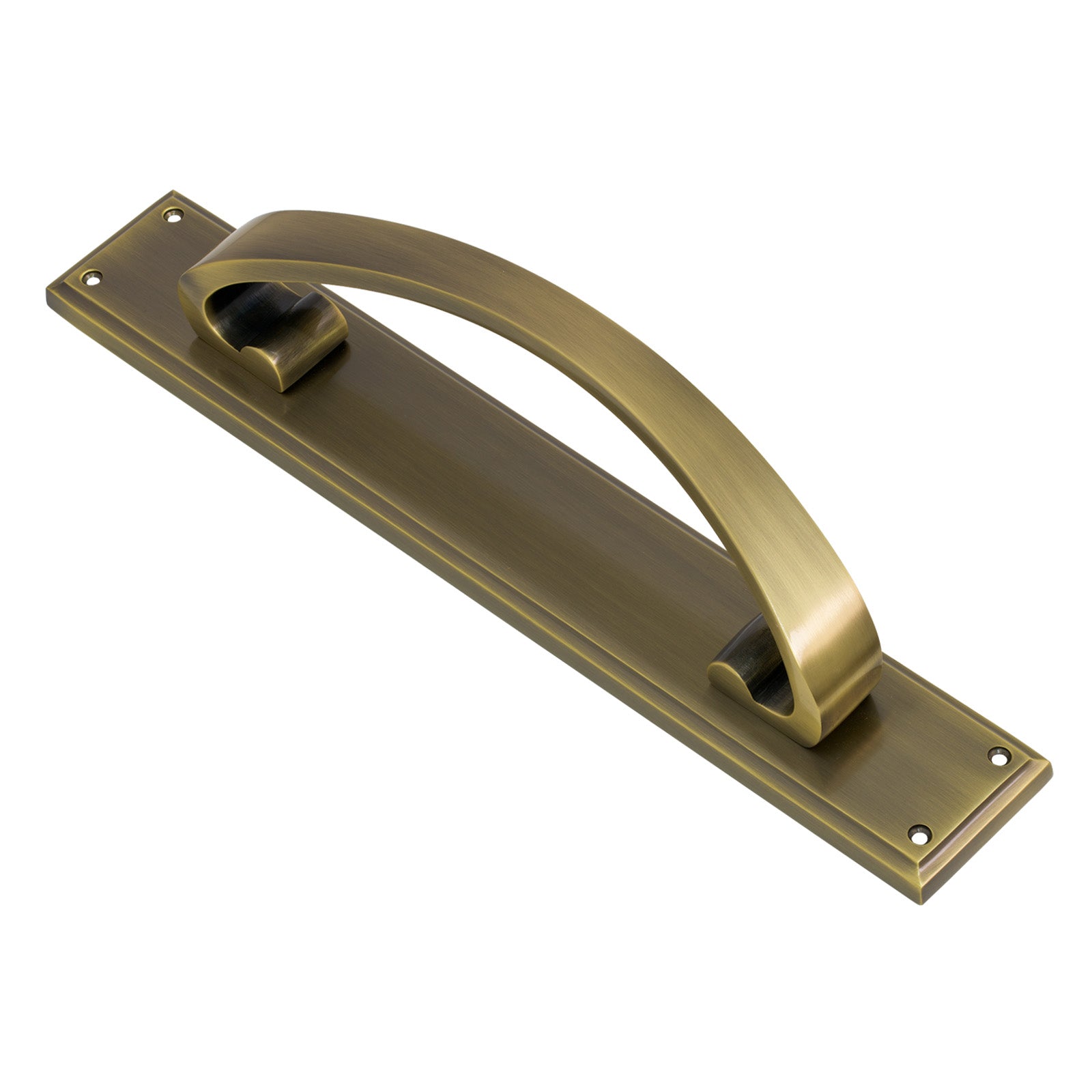 SHOW Image of 464mm Antique Brass Door Pull Handle on Back Plate