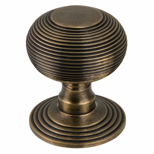  Burnished Brass Beehive Centre Door Knob