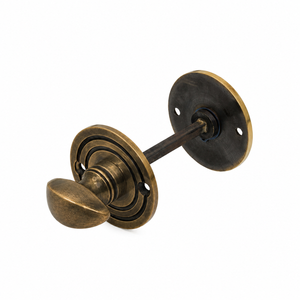  Burnished Brass Round Bathroom Thumbturn