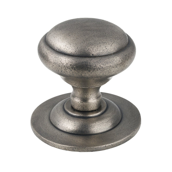 SHOW Antique Pewter Round Centre Door Knob