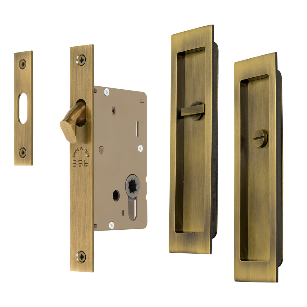 Privacy Set Hardware Rectangular Flush Pull Privacy Set | Pocket Doors | Suffolk Latch Company