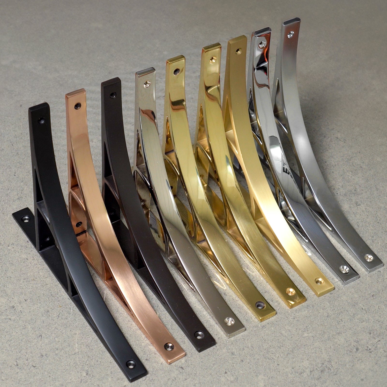 Curved Shelf Bracket | 3 Finishes | Suffolk Latch Company