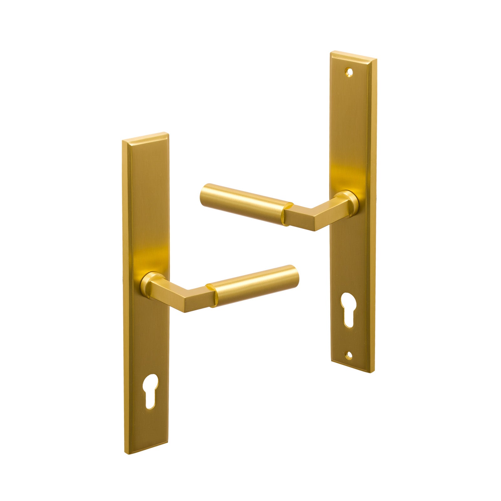 SHOW Right Handed Satin Brass Bauhaus Multipoint Door Handle