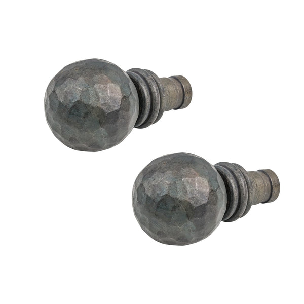 SHOW Beeswax Hammered Ball Curtain Finial - Pair
