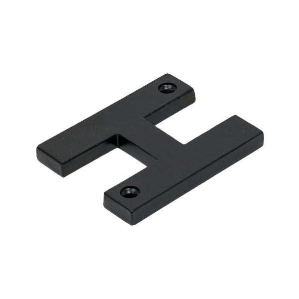 SHOW SHOW Image of Black Front Door Letter H