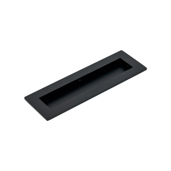 SHOW 175mm Matt Black Plain Rectangular Flush Pull 