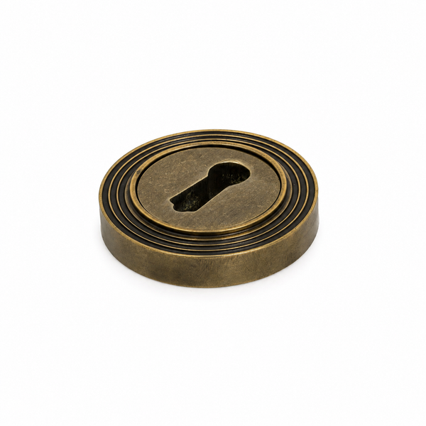  Burnished Brass Beehive Round Escutcheon