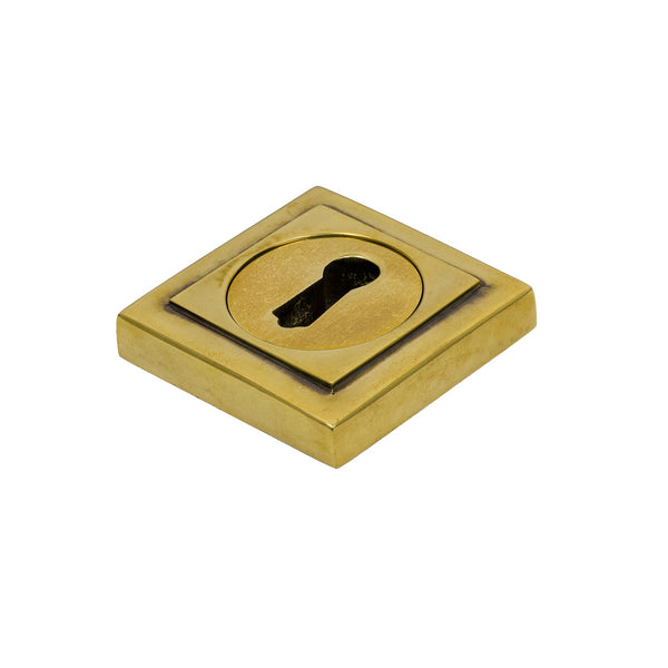 SHOW Antique Brass BSU Square Round Escutcheon