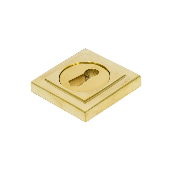 SHOW Polished Brass BSU Square Round Escutcheon