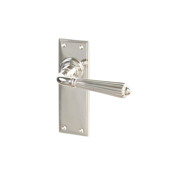 SHOW Polished Nickel Latch Hinton Lever Handles