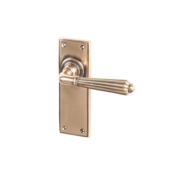 SHOW Polished Bronze Latch Hinton Lever Handles
