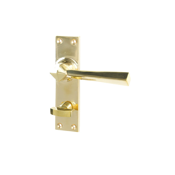 SHOW Polished Brass Bathroom Straight Lever Handles