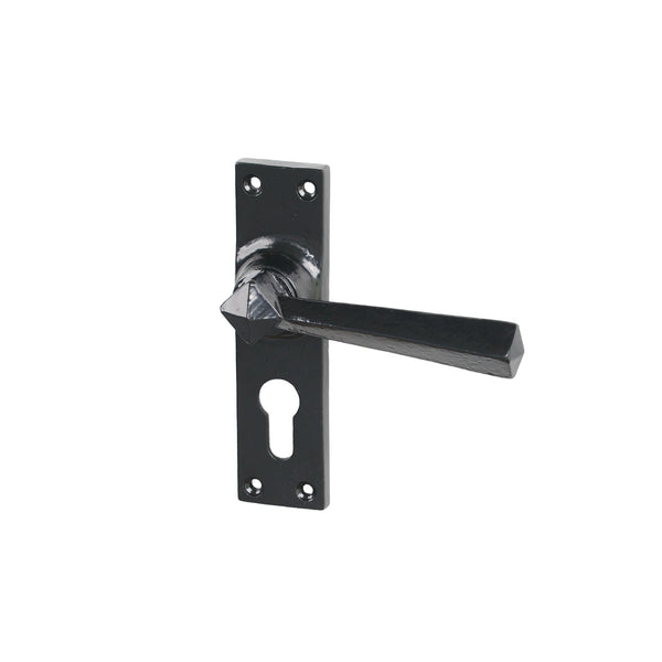 SHOW Black Euro Straight Lever Handles