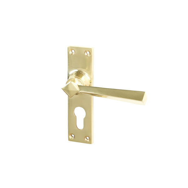 SHOW Polished Brass Euro Straight Lever Handles