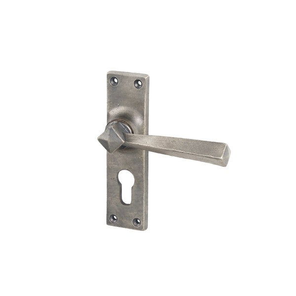 SHOW Antique Pewter Euro Straight Lever Handles