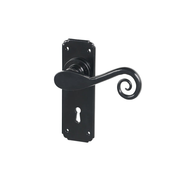 SHOW Black Lock Monkeytail Lever Handles